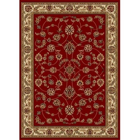 RADICI USA INC Radici 1596-1334-RED Como Rectangular Red Traditional Italy Area Rug; 2 ft. 2 in. W x 7 ft. 7 in. H 1596/1334/RED